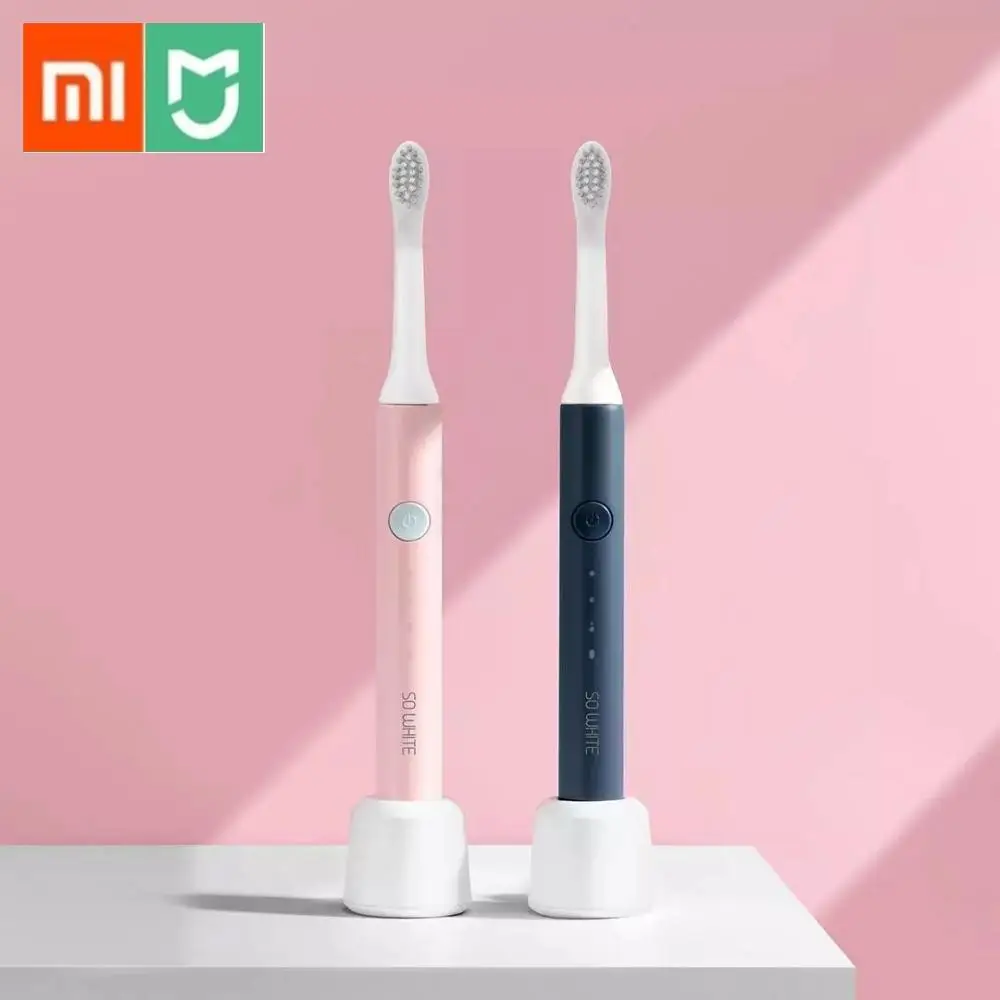 Новейшая электрическая зубная щетка Xiaomi SO WHITE Беспроводная Индукционная зарядка IPX7 Водонепроницаемая зубная щетка вибрационная Чистка