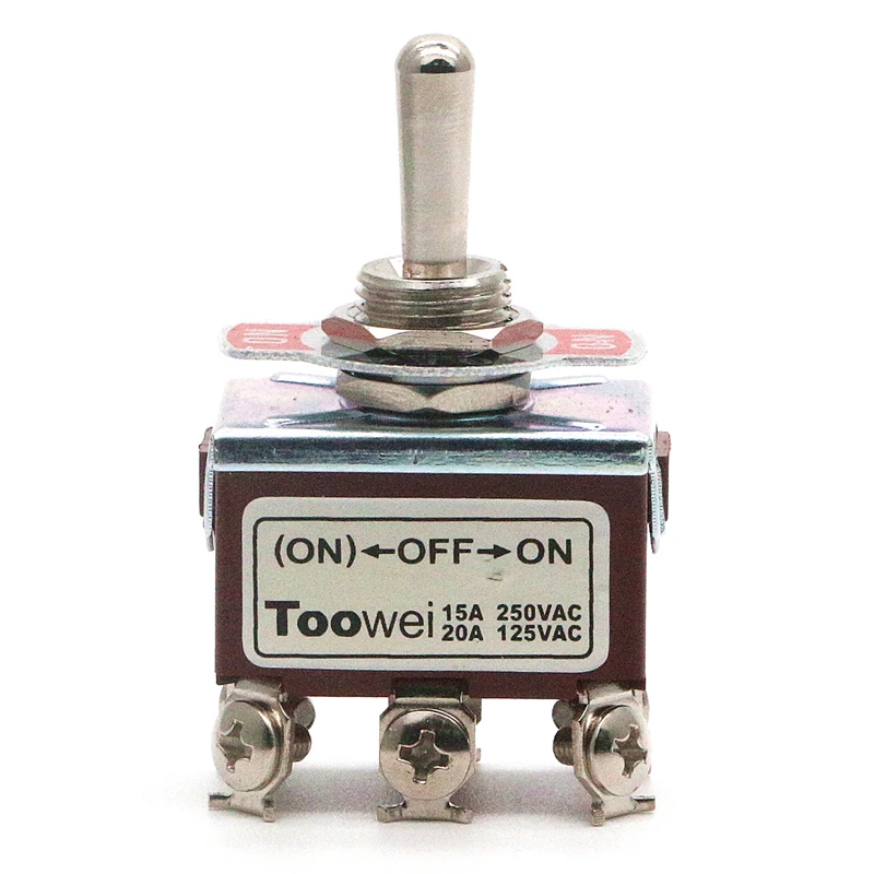 Toowei T702RW 6 контактов кратковременный переключатель ВКЛ-ВЫКЛ-(вкл.) 15A 250 В/20A 125 в монтажное отверстие 12 мм/винтовой контакт