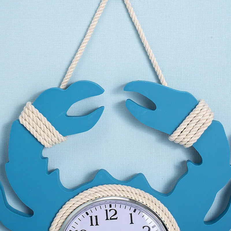 Деревянные креативные настенные часы для руля летние морские ручной работы дома