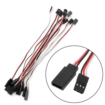 

10Pcs 200mm Extension Servo Wire Lead Cable Cord For Futaba JR Male To Female New