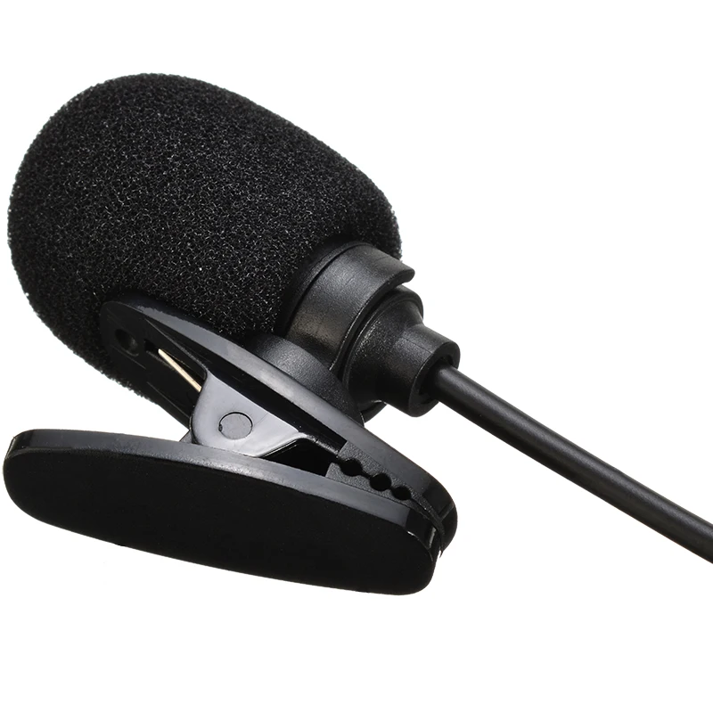 

3.5mm Jack Plug Mic Mini Car Audio Microphone Portable Clip-on Lapel Wired External Microphone For Auto DVD Radio