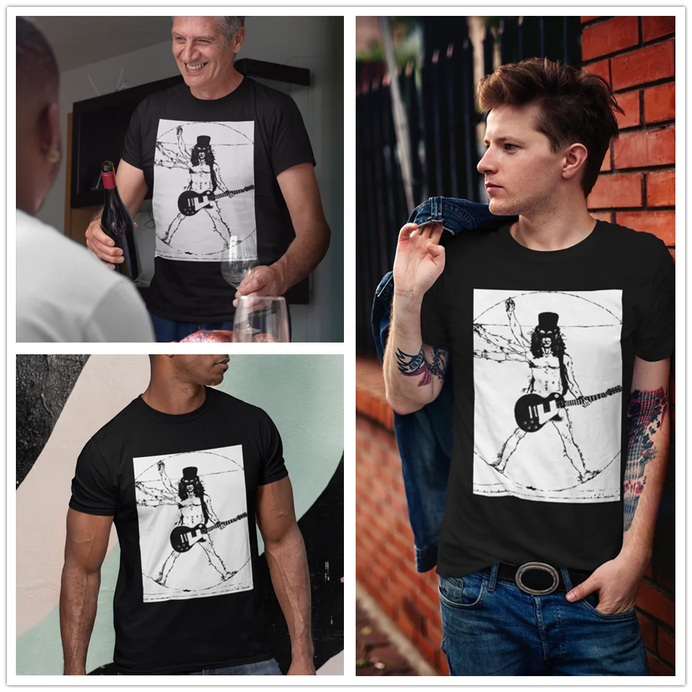 Axl Rose футболка с гитарой 100% хлопок Мужская принтом оптовая продажа забавная 5XL 6XL