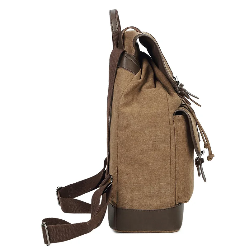 

New Style Europe And America Large Capacity Canvas Backpack Multi-functional Shoulder Canvas Men's Bag Outdoor Travel School Bag
