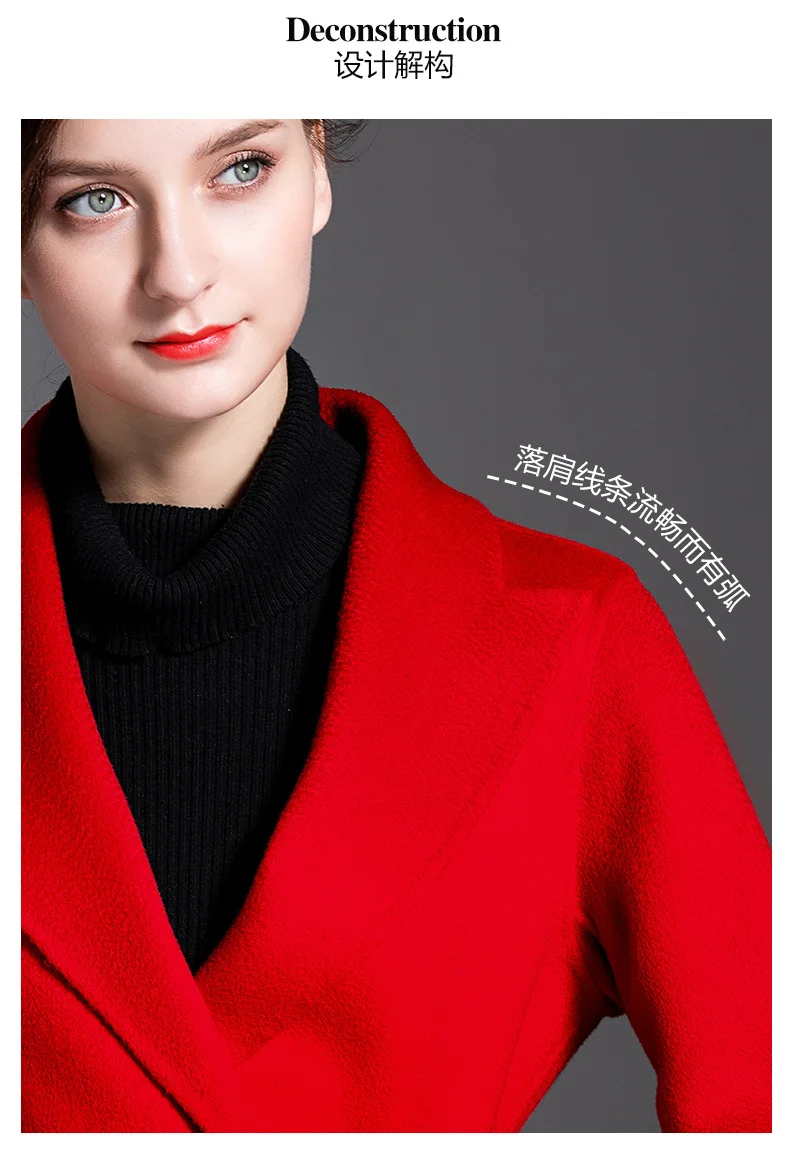 Coat Women Winter New High-end Korean Coat Wavy Cashmere Coat Long Coat Female Coats and Jackets Women Plus Size Coat