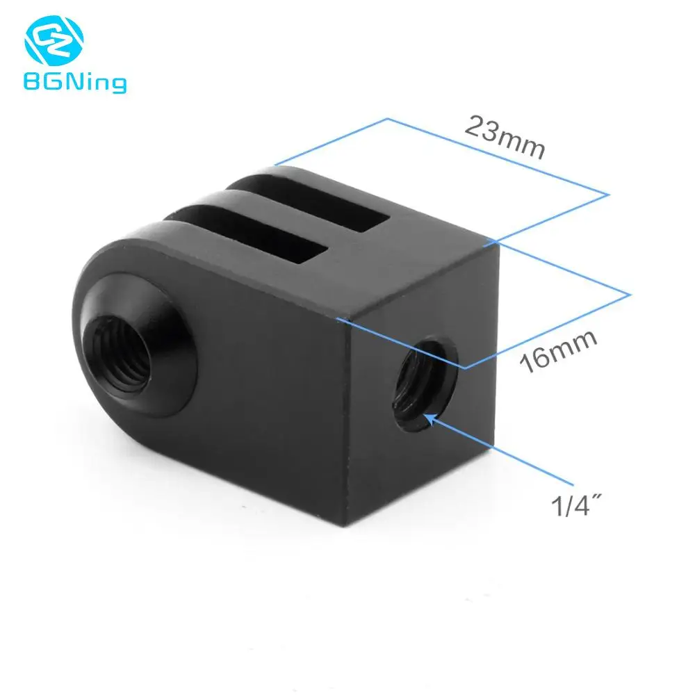 BGNing Aluminium Tripod Metal Adapter 1/4" Screw CNC Alloy Mount For Gopro 8 7 SJCAM XiaoYI for AKASO EK7000 4K Action Camera |