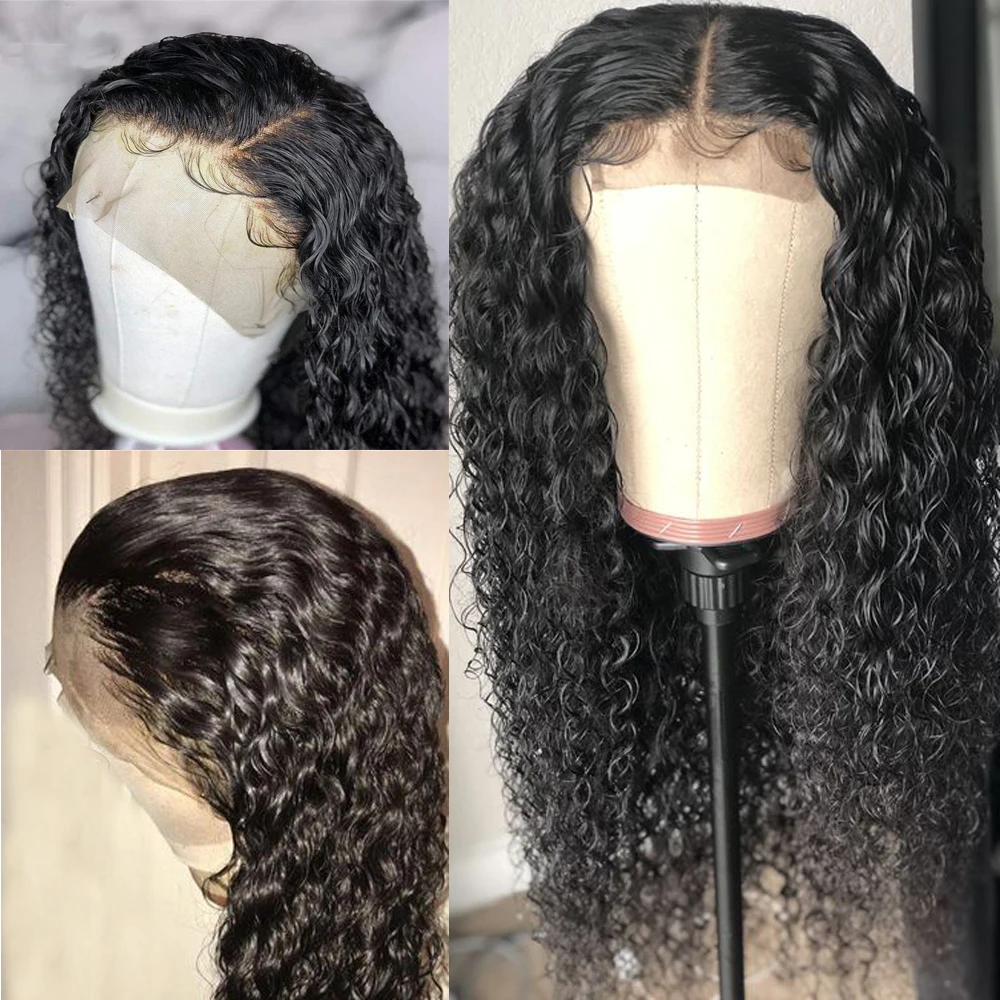 

Afro Wig 13x6 Lace Frontal Hd Lace Wig Transparent Frontal Malaysian Curly Wig Invisible Knot Wig Wet and Wavy Human Hair Wig