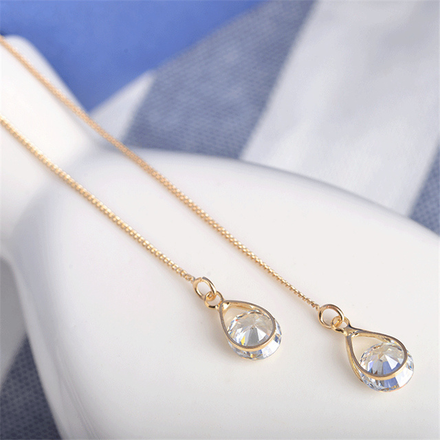 Simple Water Drop Design Earrings Ear Line For women 2022 Exquisite Tassel Earring Jewelry Friend Gift