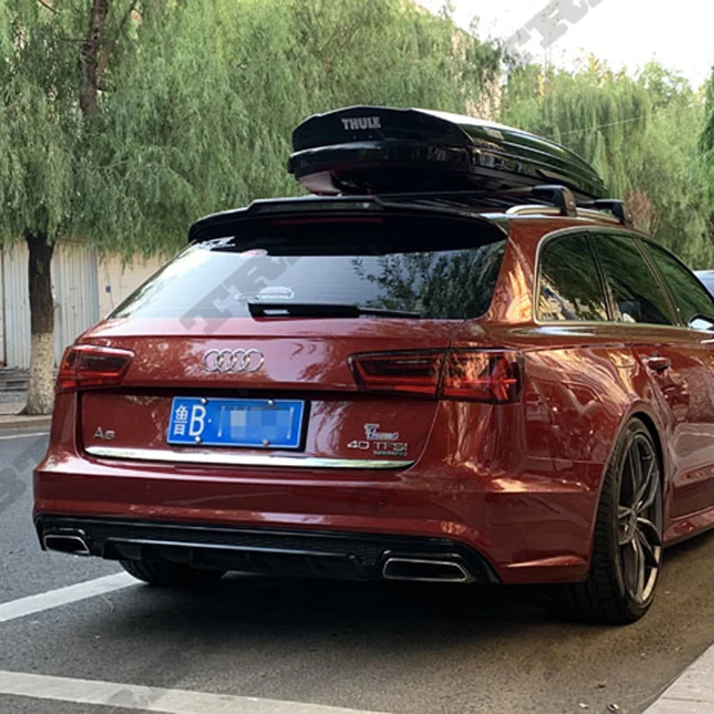 Авто аксессуары подходят для Audi A6 Wagon спойлер- Высокое качество углеродного волокна спойлер на крыше