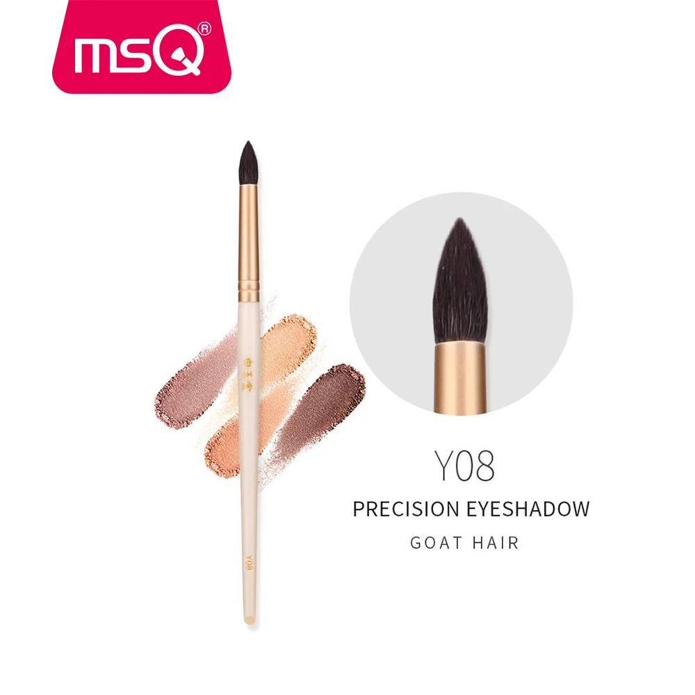 

MSQ 1PCS Goat Hair Precise Blending Eye shadow Detailed shader Single Precision Makeup Brushes Wood handle Gold ferrule
