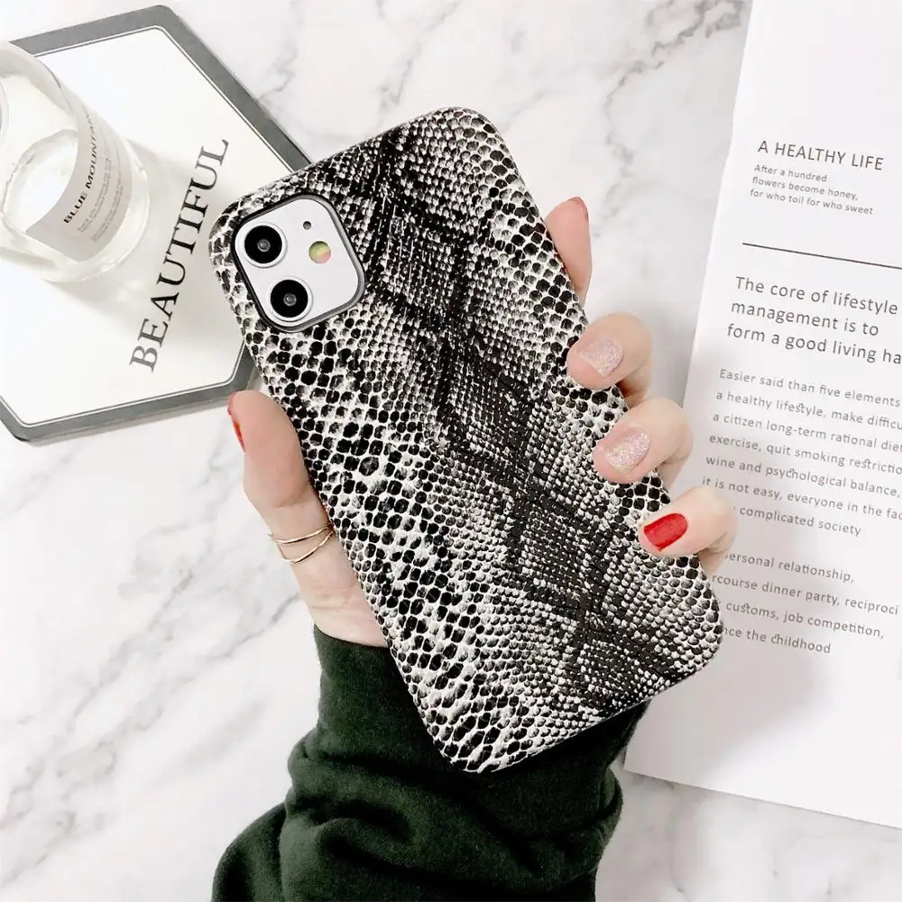 LISCN кожаный чехол для телефона для iPhone 8plus Xs Max 6 6splus 7 X XS XR 11 Pro Max Змеиная Кожа PU чехол Леди мобильный чехол для телефона