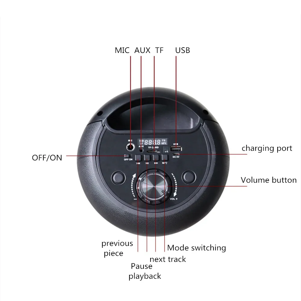 Портативный динамик HYASIA TWS высокоточный беспроводной bluetooth сабвуфер s AUX