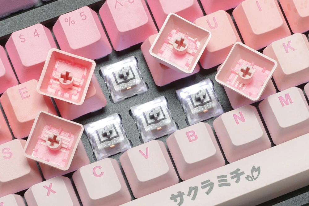 Taihao Sakura Michi Pbt Double Shot Keycaps For Diy Gaming Mechanical Keyboard Backlit Caps Oem Profile Light Through Iso Uk Keyboards Aliexpress