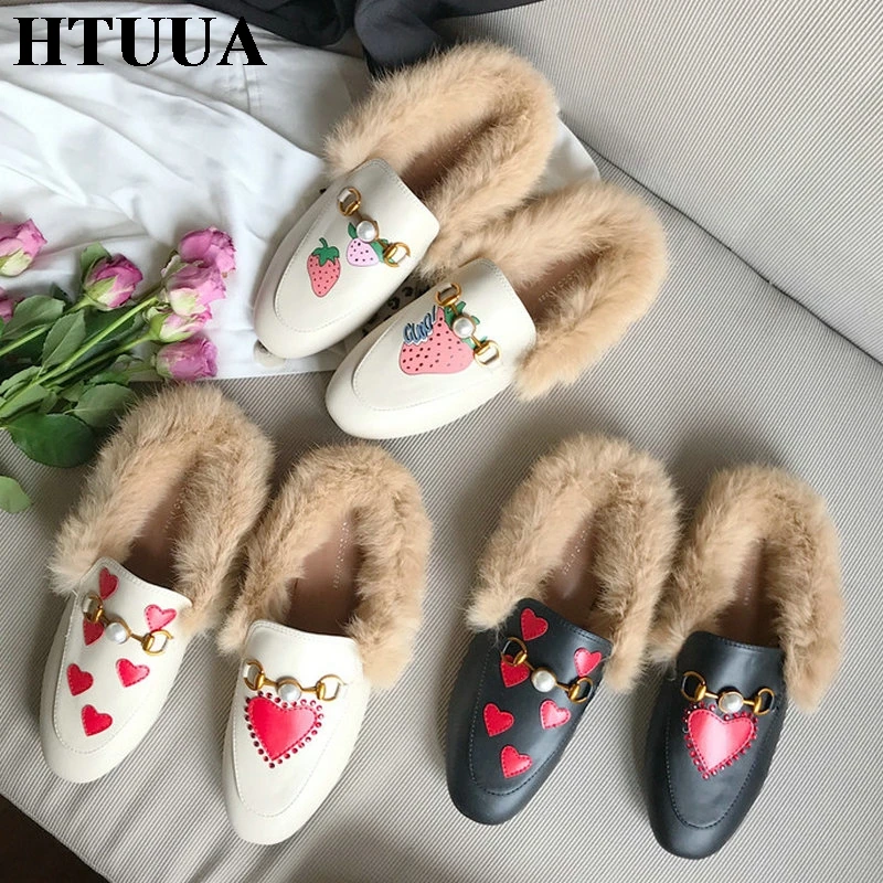 HTUUA/женские туфли без задника сезон осень зима Роскошные Брендовые женские