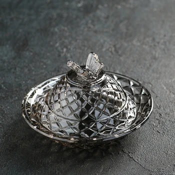 

Candy bowl with lid "Butterfly", 250 ml, color silver