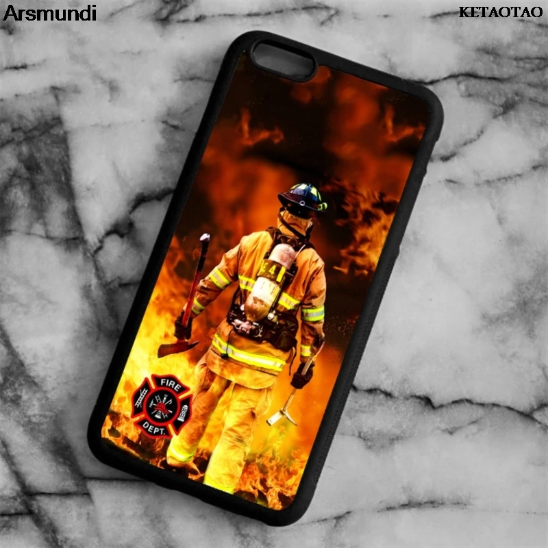 KETAOTAO Firefighter Fireman Phone Cases for iPhone 4S 5C 5S 6 6S 7 8 Plus X S5 Case Soft TPU Rubber Silicone |