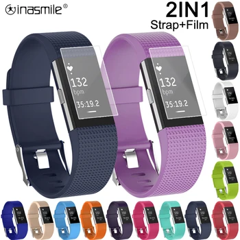 

Stylish strap For Fitbit Charge 2 correa Bracelet Strap For Fitbit Charge 2 Band Wristband For Fitbit Charge 2 Screen Protector