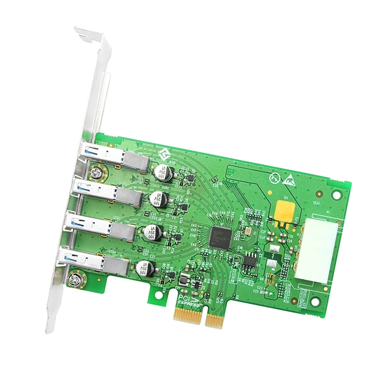 USB карта расширения PCIe X1 до 4 портов USB3.0 Type A 5 ГБ/сек. удлинитель адаптер для чипа