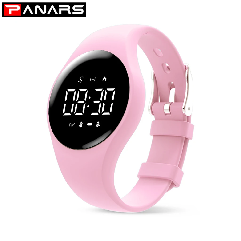 

PANARS Fashion Smart Watch For Women Men LED USB Charging Luminous Calendar Calorie Long Time Charged Silicone Strap Sport
