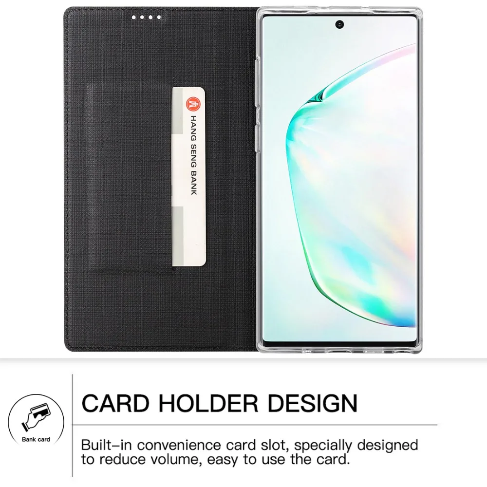 Для samsung Galaxy Note 10 Plus Чехол Кожаный Фолиант раскрывающийся чехол с подставкой и кредитными слотами для Galaxy Note 10 Plus