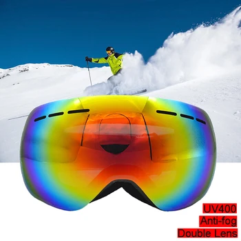 

Anti Fog Snowmobile Snowboard Ski Goggles Anti-dazzling UV400 Snow skate Skiing Glasses Motocross Motorcycle Googles eyewear