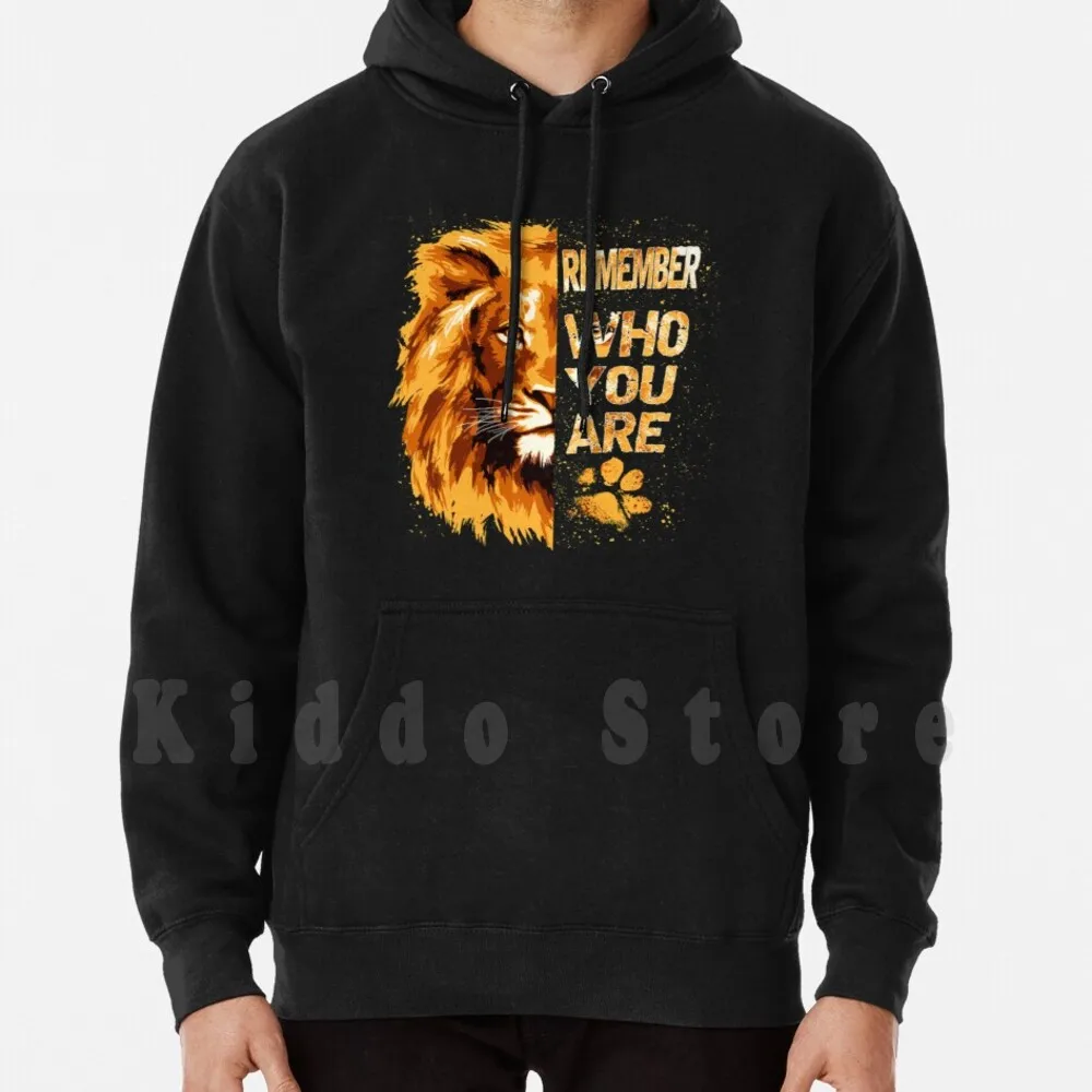 Ricorda Chi Sei Lion Hoodie Manica Lunga Ricorda Chi Sei Ricorda Chi Sei Lion King Lion