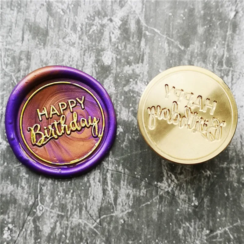 Lovely Pattern Wax Seal Retro Happy Birthday Envelope seal baby love gifts Sealing Scrapbooking Wedding Decorative STAMP HEAD