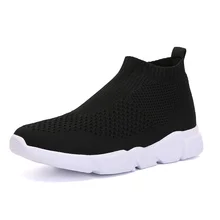 

2021 Fashion Men's Running Shoes Breathable Flying Knit Upper Super Light EVA Outsole Slip on Sports shoes Size39-44