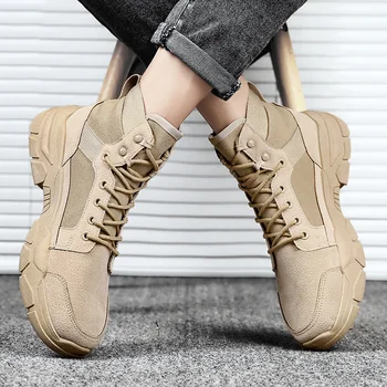 

2020 Fashion Martin Boots Men Autumn Men Boots Mesh Sneakers Outdoor Boot Men Brand Designer High Quality Men Boots Hombre 39-44