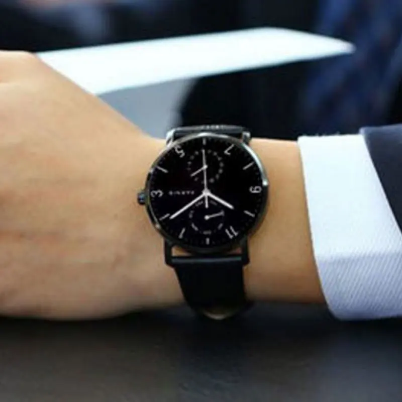 PARNIS Quartz Watches for Men Leather Strap Male Wristwatches Top Luxury Brand Business Men's Clock 40 mm Reloj Hombres