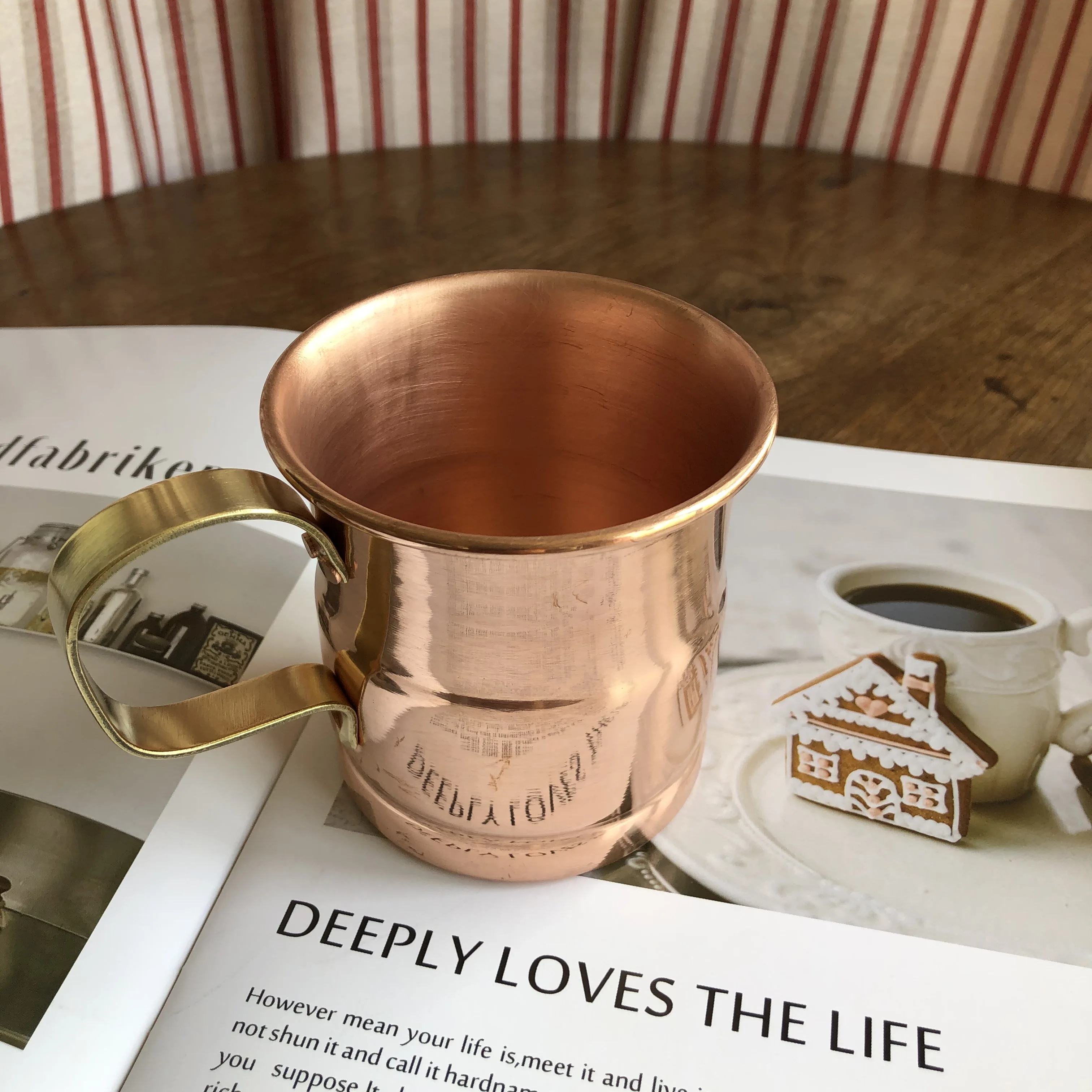 copper drinking mug