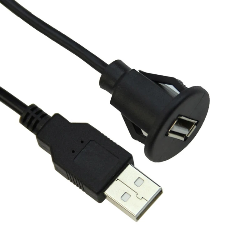 

2m PC Car Dash Board Mount USB 2.0 Male To Female Socket Extension Panel Cable