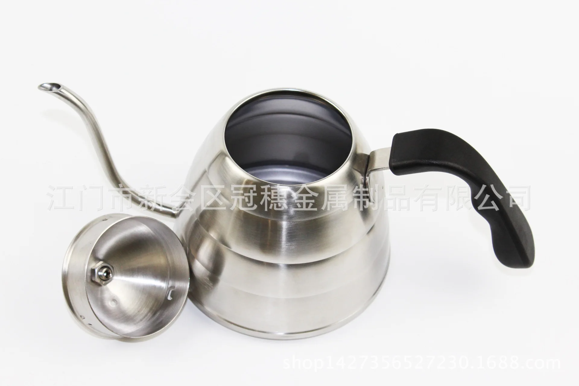 Wholesale 304 Stainless Steel Hand Punch Coffee Pot Stainless Steel Tea Making Pot Coffee Brewing Narrow-mouth Pot 900 Ml