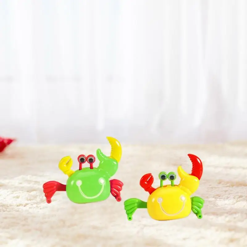 Заводная игрушка-краб детская заводная игрушка-животное пластиковый Электрический Краб Автоматическая поворотная новинка светящаяся развивающая игрушка случайный цвет