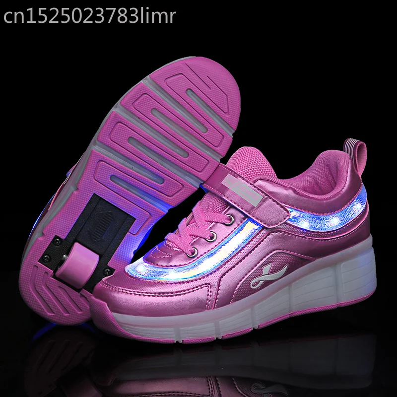 

Heelys USB Charging LED Light Sneakers One Wheels Boys Girls Roller Skate Casual Shoes with Roller Kids Girl Sport Shoes
