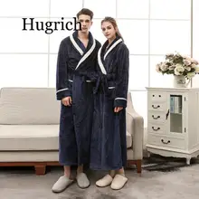 2020 Men Plus Size 3XL Flannel Kimono Bath Gown Ultra Long Large Robe Coral Fleece Nightgown Lovers Couple Thick Warm Sleepwear 2020 Men Plus Size 3XL Flannel Kimono Bath Gown Ultra Long Large Robe Coral Fleece Nightgown Lovers Couple Thick Warm Sleepwear