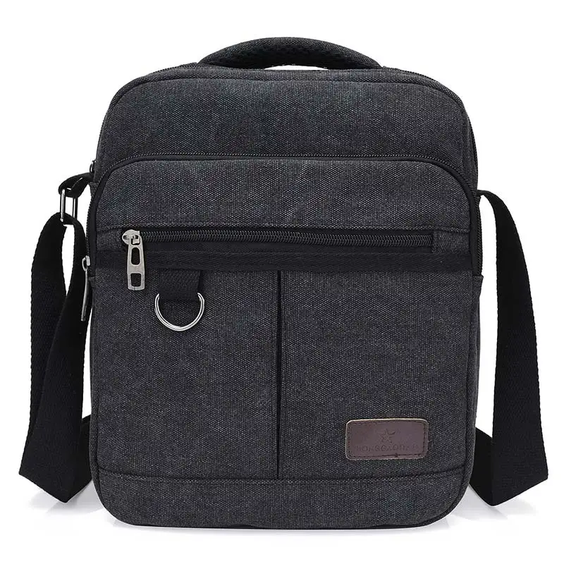 Men Canvas Crossbody Bags Travel Casual  Travel School Retro Tote Zipper Messenger Bag Shoulder Bag Good Qualtiy Outdoor Handbag