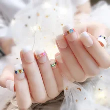 Кончики для ногтей конечный продукт поддельные ногти французский лак для маникюра кончиков ногтей 24 шт Готовая продукция хорошее качество фототерапия a L41