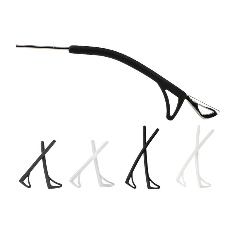 안경 다리 미끄럼 방지 슬림 홀 안경 홀더 슬리브, 미끄럼 방지 소프트 모놀리식 실리카 젤 이어 후크, 슬롯 당 2 쌍