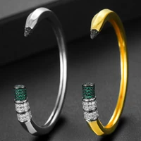 GODKI Trendy Pencil Designs Bangle Cuff For Women Wedding Full Cubic Zircon Crystal CZ Dubai Silver Color Party Bracelet 2022 1