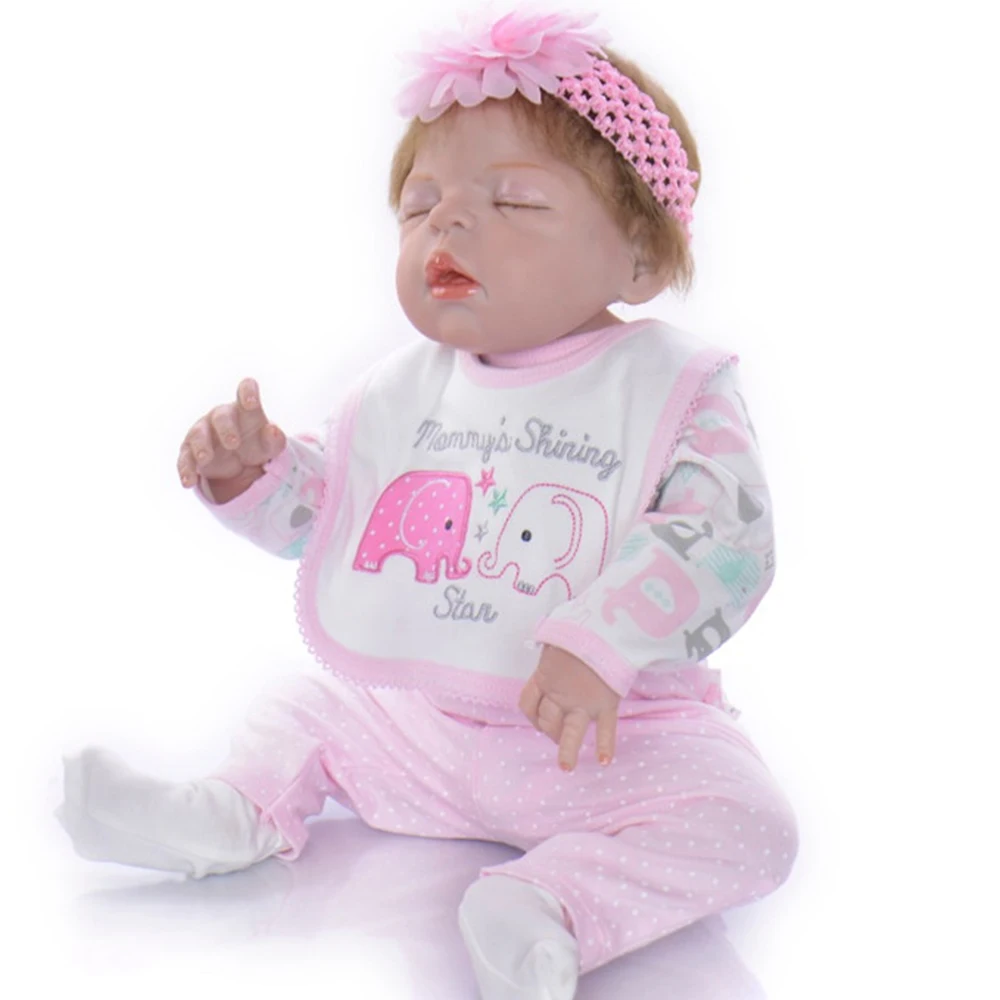 Полностью силиконовые куклы reborn baby 2" новорожденный поддельный Новорожденный ребенок настоящая живая кукла, подарок для девочки bebes reborn кукла npk