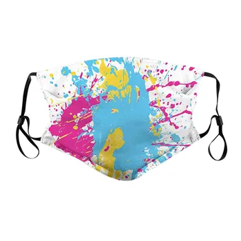 

Universal Men And Women Adult Washable Pocket Squares Dust-Proof And Smog Printing mouth Face Cover In Europe And America