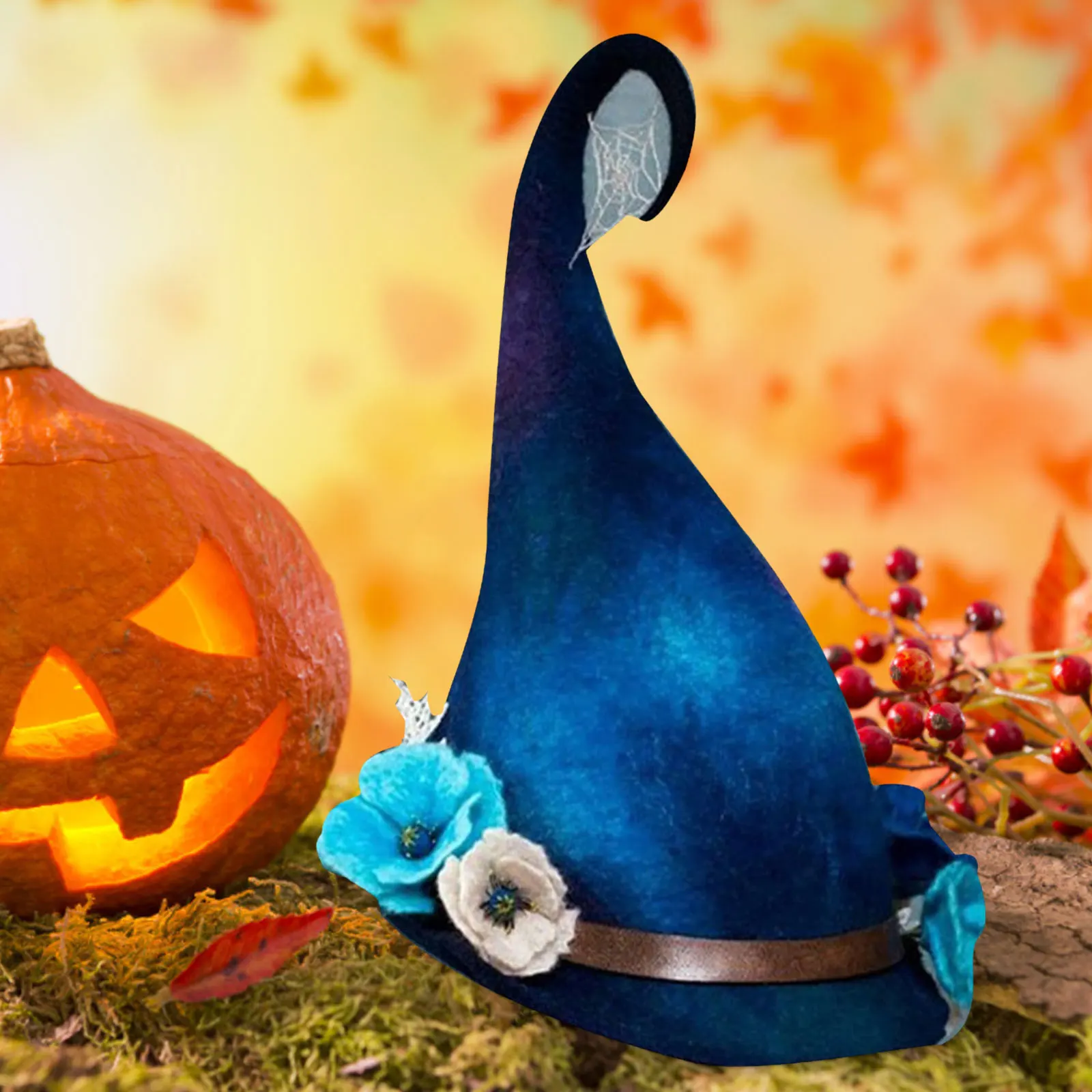 Abbigliamento specifico Cappelli Cappelli da Strega in Feltro Blue  Accessori per Feste in Costume Adulto di Cappello da Strega Cappello Strega  Halloween topodiumgroup.com