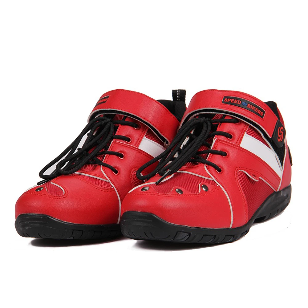 PRO-BIKER Motocross Riding Boots Men Motorcycle Boots Motorbike Dirt Bike Racing Moto Boots Motorcycle Protctor Shoes 3 Colour - Цвет: A006-Red