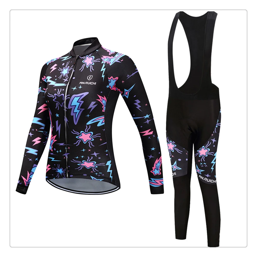 

Cycling Sets Winter Ladies Cycling Jersey Comfortable Quick Drying To Keep Warm Cycliste Femme Winter Cycling Clothing Maillot