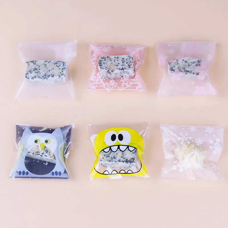 Снежинка хрустящая Nougat Ziplock сумка печенье конфеты закуски ручной работы упаковка еды мешок 100 шт./упак