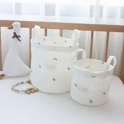 Sac de rangement de couches pour bébé et maman, 2 pièces, sac de rangement pour vêtements pour enfants, sac de rangement Portable en coton ours brodé pour couches 