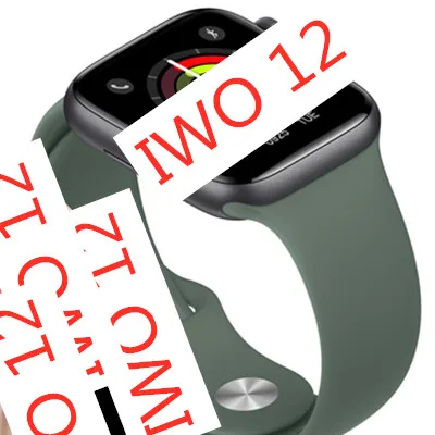 IWO 12 Bluetooth Смарт-часы Full Touch Спортивные Смарт-часы для Apple iOS Android сердечного ритма ЭКГ IP68 Водонепроницаемый IWO11 IWO10 IWO9 - Цвет: Black blue