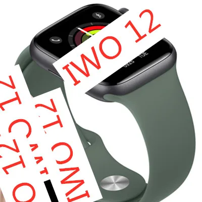 Black blue IWO 12 Bluetooth Смарт-часы Full Touch Спортивные Смарт-часы для Apple iOS Android сердечного ритма ЭКГ IP68 Водонепроницаемый IWO11 IWO10 IWO9 - Цвет: Black blue