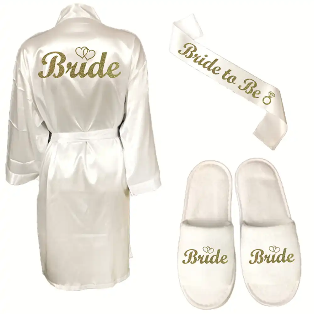 Bride robe and slippers Clearance
