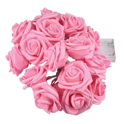 2022NEW 10/20/40leds Rose Flower String Lights Battery Rose Christmas Lights for Party Wedding Holiday Christmas Decoration